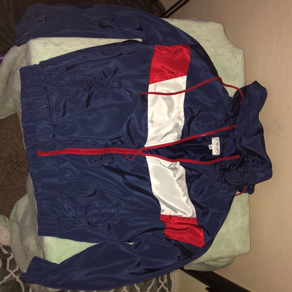 windbraker. a nice jacket to wear on a windy day.